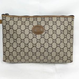 Gucci Plus Clutch Bag  Brown PVC 1147586